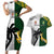 South Africa And Fiji Rugby Couples Matching Short Sleeve Bodycon Dress and Hawaiian Shirt 2023 World Cup Fijian Tapa With Kente Pattern - Wonder Print Shop