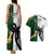 South Africa And Fiji Rugby Couples Matching Tank Maxi Dress and Hawaiian Shirt 2023 World Cup Fijian Tapa With Kente Pattern - Wonder Print Shop