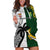 South Africa And Fiji Rugby Hoodie Dress 2023 World Cup Fijian Tapa With Kente Pattern - Wonder Print Shop