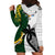 South Africa And Fiji Rugby Hoodie Dress 2023 World Cup Fijian Tapa With Kente Pattern - Wonder Print Shop