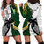 South Africa And Fiji Rugby Hoodie Dress 2023 World Cup Fijian Tapa With Kente Pattern - Wonder Print Shop