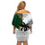 South Africa And Fiji Rugby Off Shoulder Short Dress 2023 World Cup Fijian Tapa With Kente Pattern - Wonder Print Shop