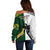 South Africa And Fiji Rugby Off Shoulder Sweater 2023 World Cup Fijian Tapa With Kente Pattern - Wonder Print Shop