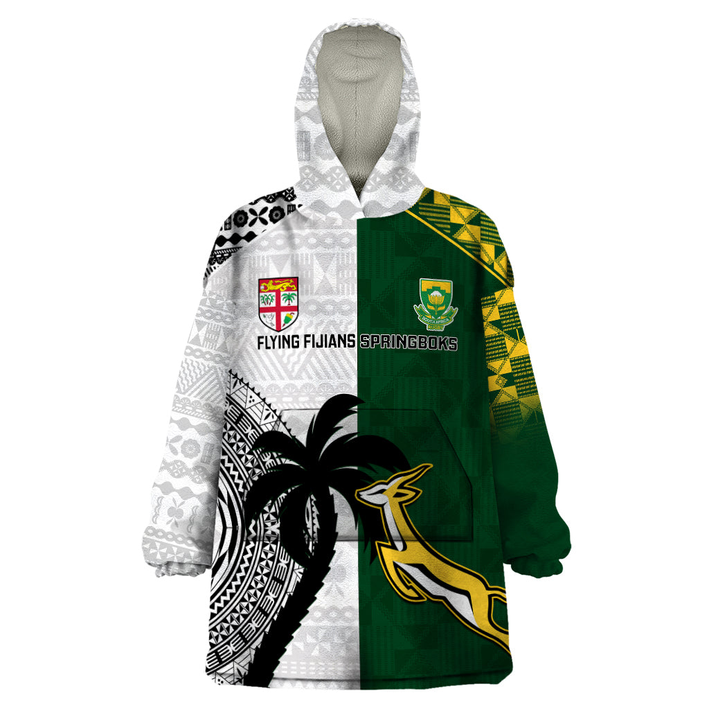 south-africa-and-fiji-rugby-wearable-blanket-hoodie-2023-world-cup-fijian-tapa-with-kente-pattern