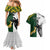 Custom South Africa And Fiji Rugby Couples Matching Mermaid Dress and Hawaiian Shirt 2023 World Cup Fijian Tapa With Kente Pattern - Wonder Print Shop