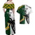 Custom South Africa And Fiji Rugby Couples Matching Off Shoulder Maxi Dress and Hawaiian Shirt 2023 World Cup Fijian Tapa With Kente Pattern - Wonder Print Shop