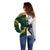 Custom South Africa And Fiji Rugby Off Shoulder Sweater 2023 World Cup Fijian Tapa With Kente Pattern - Wonder Print Shop