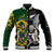 South Africa And Aotearoa Rugby Baseball Jacket 2023 Springboks Kente Combine All Black Maori Fern - Wonder Print Shop