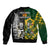 South Africa And Aotearoa Rugby Bomber Jacket 2023 Springboks Kente Combine All Black Maori Fern - Wonder Print Shop