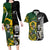 South Africa And Aotearoa Rugby Couples Matching Long Sleeve Bodycon Dress and Hawaiian Shirt 2023 Springboks Kente Combine All Black Maori Fern - Wonder Print Shop