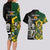 South Africa And Aotearoa Rugby Couples Matching Long Sleeve Bodycon Dress and Hawaiian Shirt 2023 Springboks Kente Combine All Black Maori Fern - Wonder Print Shop