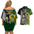 South Africa And Aotearoa Rugby Couples Matching Off Shoulder Short Dress and Hawaiian Shirt 2023 Springboks Kente Combine All Black Maori Fern - Wonder Print Shop