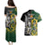 South Africa And Aotearoa Rugby Couples Matching Puletasi Dress and Hawaiian Shirt 2023 Springboks Kente Combine All Black Maori Fern - Wonder Print Shop