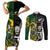 South Africa And Aotearoa Rugby Couples Matching Short Sleeve Bodycon Dress and Long Sleeve Button Shirts 2023 Springboks Kente Combine All Black Maori Fern - Wonder Print Shop