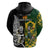 South Africa And Aotearoa Rugby Hoodie 2023 Springboks Kente Combine All Black Maori Fern - Wonder Print Shop