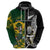 South Africa And Aotearoa Rugby Hoodie 2023 Springboks Kente Combine All Black Maori Fern - Wonder Print Shop