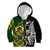 South Africa And Aotearoa Rugby Kid Hoodie 2023 Springboks Kente Combine All Black Maori Fern - Wonder Print Shop