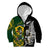 South Africa And Aotearoa Rugby Kid Hoodie 2023 Springboks Kente Combine All Black Maori Fern - Wonder Print Shop