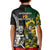 South Africa And Aotearoa Rugby Kid Polo Shirt 2023 Springboks Kente Combine All Black Maori Fern - Wonder Print Shop