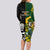 South Africa And Aotearoa Rugby Long Sleeve Bodycon Dress 2023 Springboks Kente Combine All Black Maori Fern - Wonder Print Shop