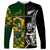 South Africa And Aotearoa Rugby Long Sleeve Shirt 2023 Springboks Kente Combine All Black Maori Fern - Wonder Print Shop