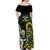 South Africa And Aotearoa Rugby Off Shoulder Maxi Dress 2023 Springboks Kente Combine All Black Maori Fern - Wonder Print Shop