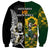 South Africa And Aotearoa Rugby Sweatshirt 2023 Springboks Kente Combine All Black Maori Fern - Wonder Print Shop