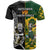 South Africa And Aotearoa Rugby T Shirt 2023 Springboks Kente Combine All Black Maori Fern - Wonder Print Shop