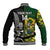 Custom South Africa And Aotearoa Rugby Baseball Jacket 2023 Springboks Kente Combine All Black Maori Fern - Wonder Print Shop