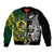 Custom South Africa And Aotearoa Rugby Bomber Jacket 2023 Springboks Kente Combine All Black Maori Fern - Wonder Print Shop