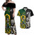 Custom South Africa And Aotearoa Rugby Couples Matching Off Shoulder Maxi Dress and Hawaiian Shirt 2023 Springboks Kente Combine All Black Maori Fern - Wonder Print Shop