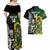 Custom South Africa And Aotearoa Rugby Couples Matching Off Shoulder Maxi Dress and Hawaiian Shirt 2023 Springboks Kente Combine All Black Maori Fern - Wonder Print Shop