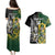 Custom South Africa And Aotearoa Rugby Couples Matching Puletasi Dress and Hawaiian Shirt 2023 Springboks Kente Combine All Black Maori Fern - Wonder Print Shop