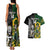 Custom South Africa And Aotearoa Rugby Couples Matching Tank Maxi Dress and Hawaiian Shirt 2023 Springboks Kente Combine All Black Maori Fern - Wonder Print Shop