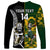 Custom South Africa And Aotearoa Rugby Long Sleeve Shirt 2023 Springboks Kente Combine All Black Maori Fern - Wonder Print Shop