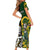 Custom South Africa And Aotearoa Rugby Short Sleeve Bodycon Dress 2023 Springboks Kente Combine All Black Maori Fern - Wonder Print Shop