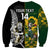 Custom South Africa And Aotearoa Rugby Sweatshirt 2023 Springboks Kente Combine All Black Maori Fern - Wonder Print Shop