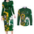 South Africa And Ireland Rugby Couples Matching Long Sleeve Bodycon Dress and Long Sleeve Button Shirts 2023 World Cup Springboks Shamrocks Together - Wonder Print Shop