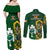 South Africa And Ireland Rugby Couples Matching Off Shoulder Maxi Dress and Long Sleeve Button Shirts 2023 World Cup Springboks Shamrocks Together - Wonder Print Shop