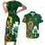 South Africa And Ireland Rugby Couples Matching Short Sleeve Bodycon Dress and Hawaiian Shirt 2023 World Cup Springboks Shamrocks Together - Wonder Print Shop