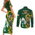 South Africa And Ireland Rugby Couples Matching Short Sleeve Bodycon Dress and Long Sleeve Button Shirts 2023 World Cup Springboks Shamrocks Together - Wonder Print Shop