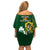 South Africa And Ireland Rugby Off Shoulder Short Dress 2023 World Cup Springboks Shamrocks Together - Wonder Print Shop