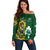 South Africa And Ireland Rugby Off Shoulder Sweater 2023 World Cup Springboks Shamrocks Together - Wonder Print Shop