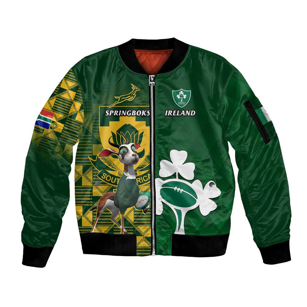 south-africa-and-ireland-rugby-sleeve-zip-bomber-jacket-2023-world-cup-springboks-shamrocks-together