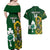 Custom South Africa And Ireland Rugby Couples Matching Off Shoulder Maxi Dress and Hawaiian Shirt 2023 World Cup Springboks Shamrocks Together - Wonder Print Shop