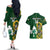 Custom South Africa And Ireland Rugby Couples Matching Off The Shoulder Long Sleeve Dress and Hawaiian Shirt 2023 World Cup Springboks Shamrocks Together - Wonder Print Shop