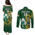 Custom South Africa And Ireland Rugby Couples Matching Puletasi Dress and Long Sleeve Button Shirts 2023 World Cup Springboks Shamrocks Together - Wonder Print Shop