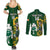 Custom South Africa And Ireland Rugby Couples Matching Summer Maxi Dress and Long Sleeve Button Shirts 2023 World Cup Springboks Shamrocks Together - Wonder Print Shop