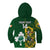 Custom South Africa And Ireland Rugby Kid Hoodie 2023 World Cup Springboks Shamrocks Together - Wonder Print Shop