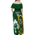 Custom South Africa And Ireland Rugby Off Shoulder Maxi Dress 2023 World Cup Springboks Shamrocks Together - Wonder Print Shop